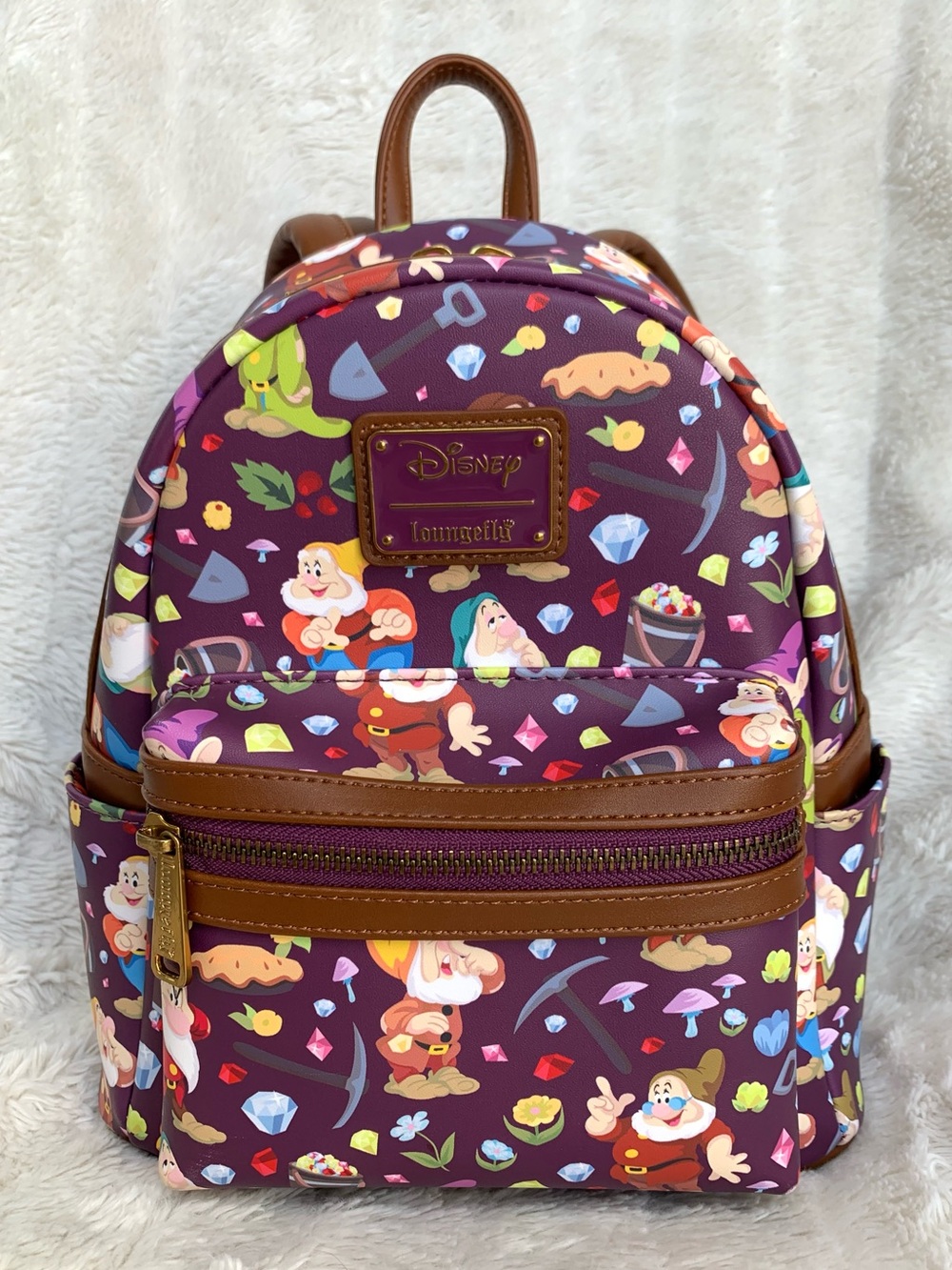 Loungefly Disney Seven Dwarfs 85th Anniversary Gems Mini Backpack